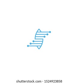 DNA Logo Icon Design Template. Helix, Genetic, Bio, Modern Vector Illustration