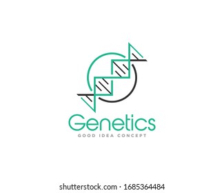 Design-Vektorillustration für das DNA-Logo