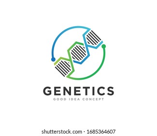 DNA Logo Icon Design Vector