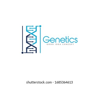 DNA Logo Icon Design Vector