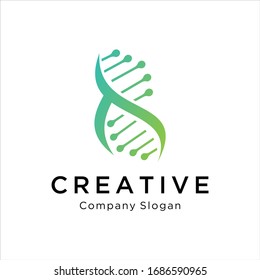 DNA Logo Icon Design Vector, DNA  Idea logo design inspiration