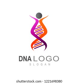 DNA logo, icon of life, human and medical, symbol of treatment of people