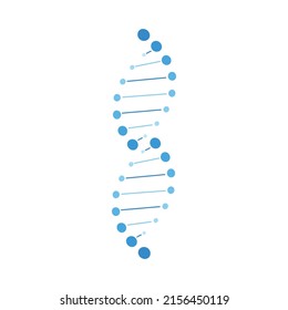 Icono del logotipo de ADN. Molécula de estructura. Ilustración del vector