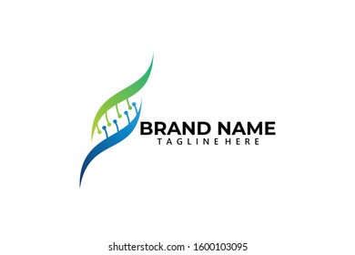 DNA logo icon vector isolated