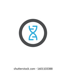 DNA logo icon vector template.