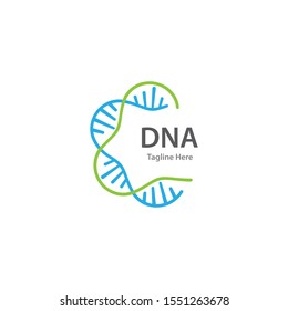 DNA logo illustration vector template