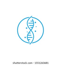 DNA logo illustration vector template