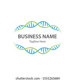 DNA logo illustration vector template