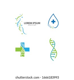 DNA logo illustration vector template