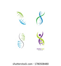 DNA logo illustration vector template