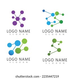 DNA logo illustration vector template