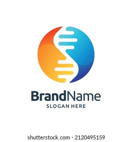 DNA Logo on Circle Design Template