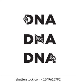 logotipo de dna simple gen moderno para el servicio médico
