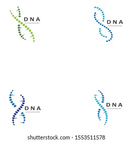 DNA logo and symbol  template vector app