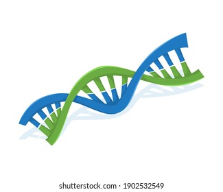Symbol für das DNA-Logo, Vektorgrafik. Logo-Vorlage
