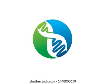 DNA Logo Template Design Vector, Emblem, Design Concept, Creative Symbol, Icon