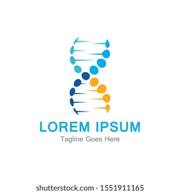 DNA Logo Template Design Vector, Emblem, Design Concept, Creative icon