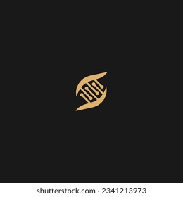 DNA Logo Template. DNA Genetics Vector Design
