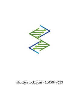 DNA logo template vector icon design