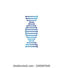 DNA logo template vector icon design