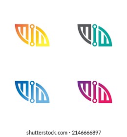 DNA-Logo-Vorlage, Vektorsymbol