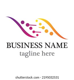 DNA logo template vector icon design