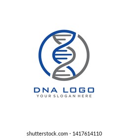 DNA logo template vector illustration