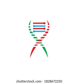 DNA logo vector design ilustration icon logo template