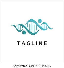 DNA logo vector, Logo Genetic Icon Element Template Design Vector