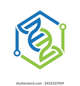 DNA-Logo-Vektorgrafik-Symbol-Design