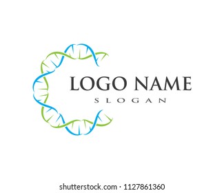 DNA logo vector icon template