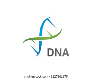 DNA logo vector icon template