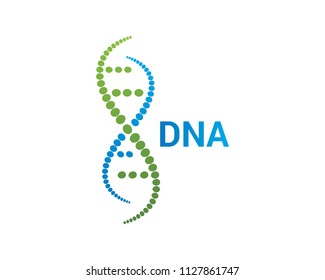 Dna Logo Vector Icon Template Stock Vector (Royalty Free) 1127861747 ...