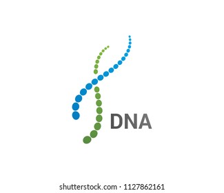 DNA logo vector icon template