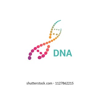 DNA logo vector icon template