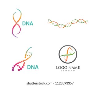 DNA logo vector icon template