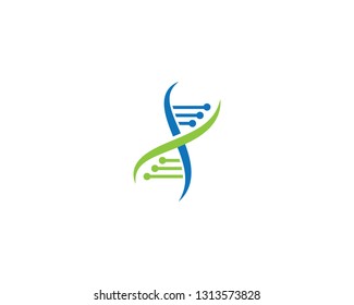 DNA logo vector icon template