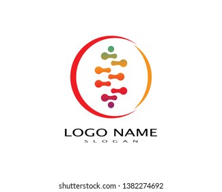 DNA logo vector icon template - Vector