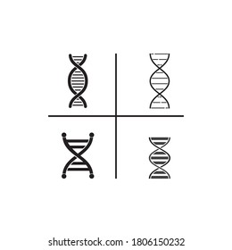 DNA logo vector illustration design bacground
