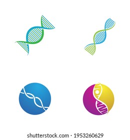Diseño de la plantilla de ilustración del vector del logotipo de dna