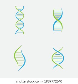 DNA logo vector medical icon