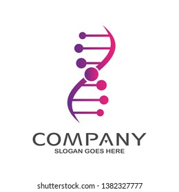 Dna Logo Vector Science and Research Logo Vector