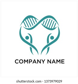 DNA love vector ,  logo design inspiration