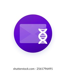 dna mail icon, vector design