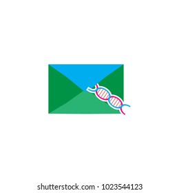 Dna Mail Logo Icon Design