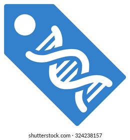 Dna Marker vector icon. Style is flat symbol, cobalt color, rounded angles, white background.