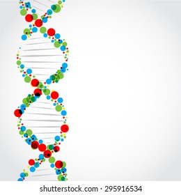 dna in medical background design vector