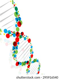 DNA in medical background design vector