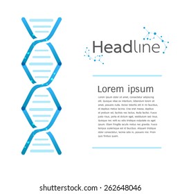 DNA Medical infographic design vector illustration