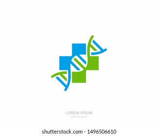 DNA medical Logo vector design template
